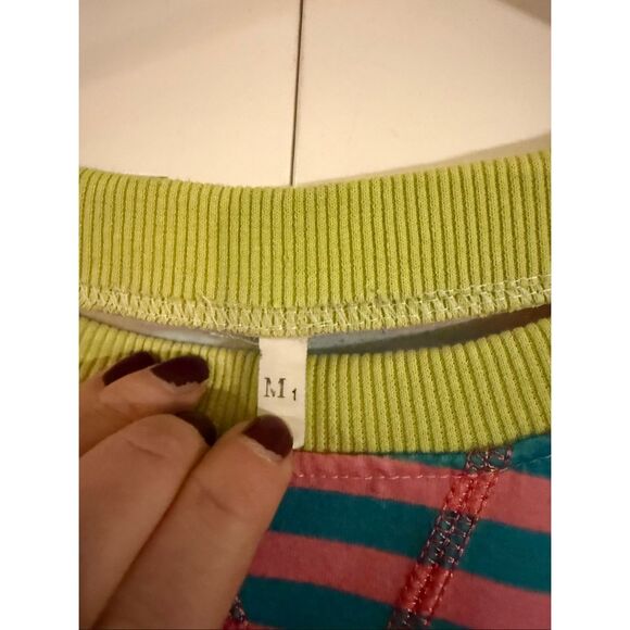 Amazon striped oversized crewneck sweater size M - Picture 3 of 7